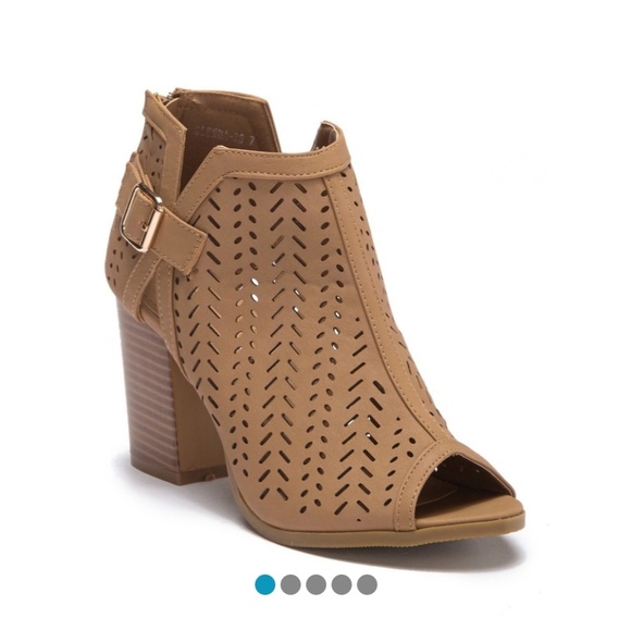 Perforated bootie sandal - chunky high heel - Picture 2 of 9